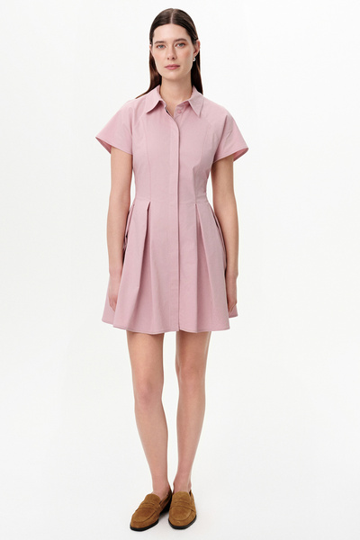 Exquise Reglan Sleeve Pleated Mini Regular Dress