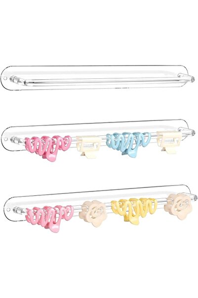 NALACAL Acrylic Claw Clip Organizer Holder, 3PCS Wall Holder, Claw Clip Holde...