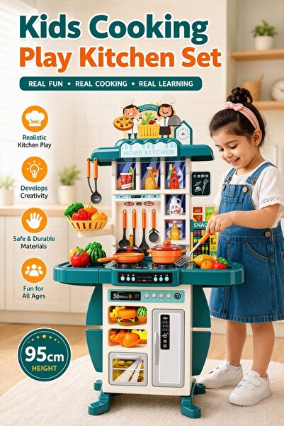 Generic 54 Piece Plastic Pretend Cooking Play Set Kitchen Accessories Role Pl...