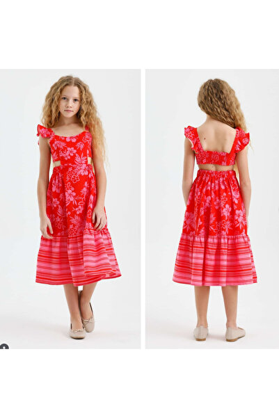 Çikoby فستان نادلة بناتي مزين بالزهور CKB-50842