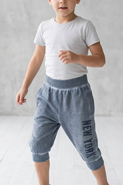OEM Pantaloni scurti trei sferturi pentru copii din bumbac cu imprimeu text N...
