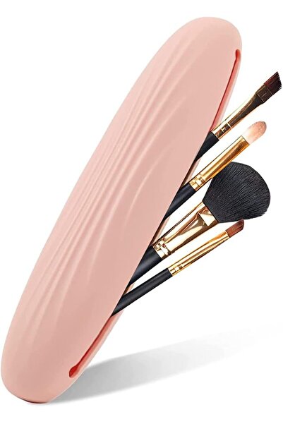 Hannea Silicone Makeup Brush Pouch for 2 Large or 5-8 Small, Travel Case