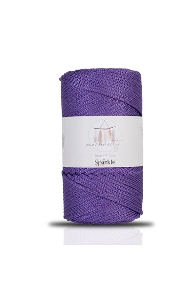 Makromecity Premium Glittery 3mm - 250 Gr Polyester Macrame Rope Lilac 230 m ...