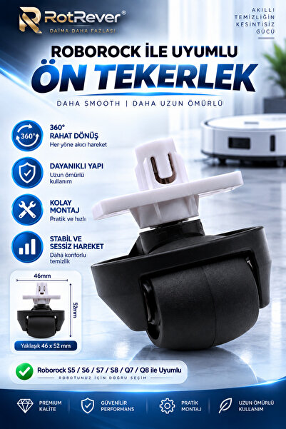 RotRever Roborock S5 / S5 Max / S6 / S6 Pure / S6 MaxV Robot Süpürge Ön Teker...