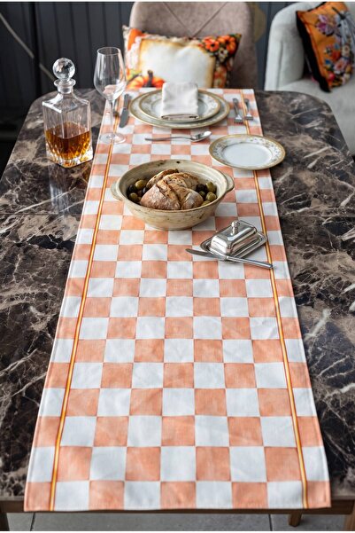 Softifyhome Decorative Table Runner - Stylish Runner with Checkered and Pumpk...
