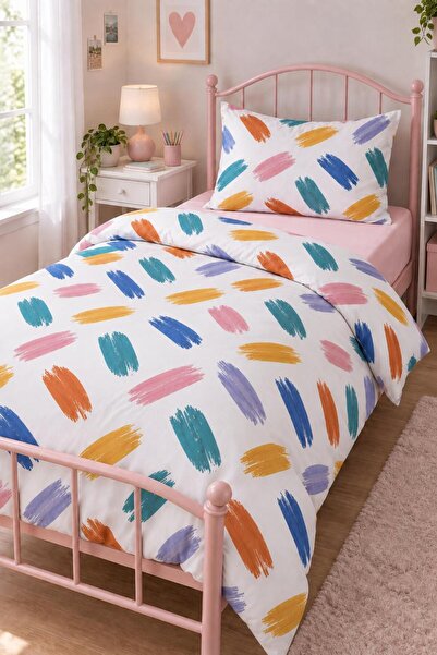 Eponj Home Easy-Iron Duvet Cover Set Single Size Brushed Powder