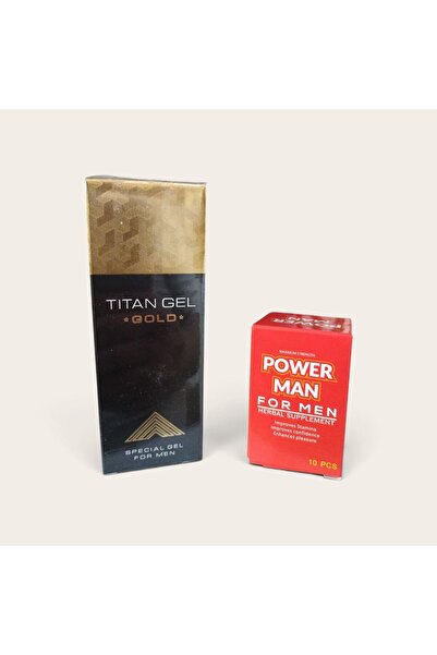 Titan Mann power man capsules for men + gold gel | to delay ejaculation, incr...
