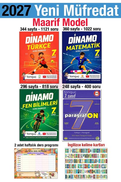 Tonguç Yayınları 7. Sınıf 2027 Türkçe Matematik Fen Bilimleri Dinamo Paragraf...