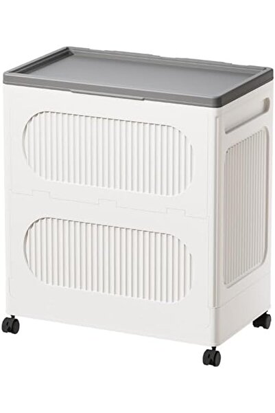 GENERAL Plastic Storage Cabinet Rolling Storage Box with Lid 60 x 35 x 60 cm ...