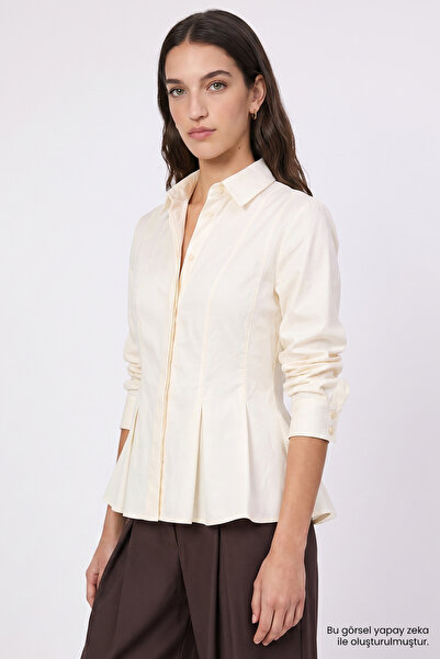Exquise Pleated Long Sleeve Slim Fit Shirt