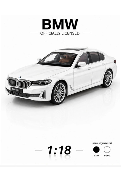 Genel Markalar Hmb 1:18 Ölçek Bmw 530lcı Beyaz Lisanslı Diecast Metal Model A...