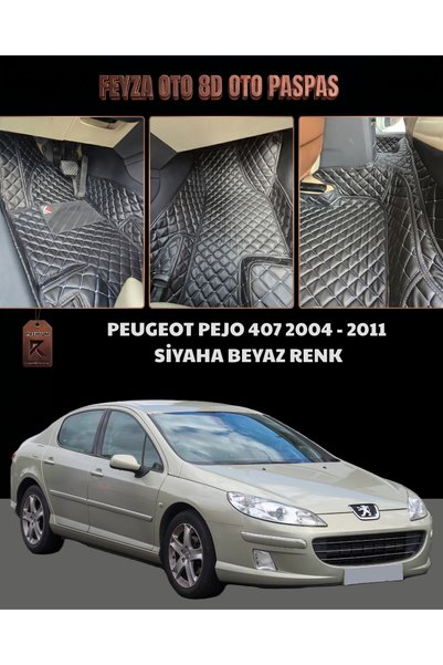 FEYZA OTO PEUGEOT PEJO 407 SERİSİ 2004 - 2011 ARASI 8D PREMİUM KAYMAZ TABAN A...