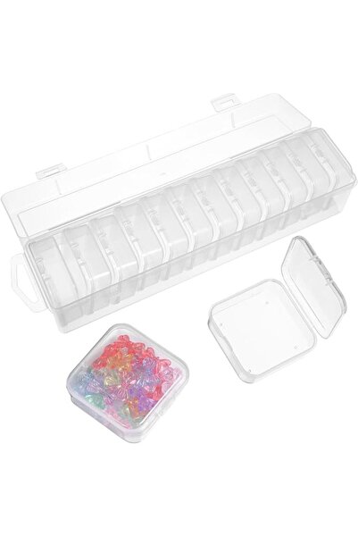 SYOSI Bead Organizers, Clear Plastic Bead Storage Boxes with Tight-sealing Li...