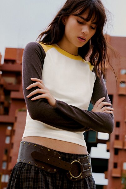 Bershka Raglan kol bisiklet yaka kazak