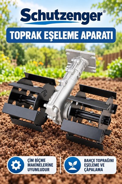 SCHUTZENGER 28 mm TOPRAK EŞELEME ÇAPALAMA BAŞLIĞI ÇİM BİÇME MAKİNESİ UYUMLU T...
