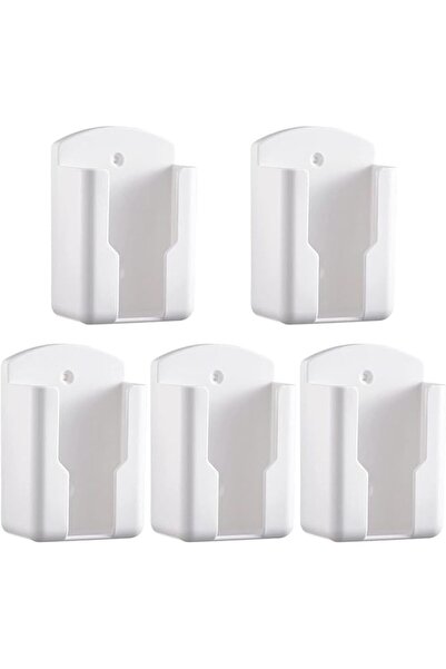 GENERAL Wall Mount Remote Control Holder,5PCS White Wall Mount Storage Box Or...