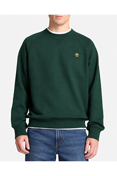 Timberland Men's Sweatshirt Crew Neck Regular Fit Logo Embroidered Basic Long...