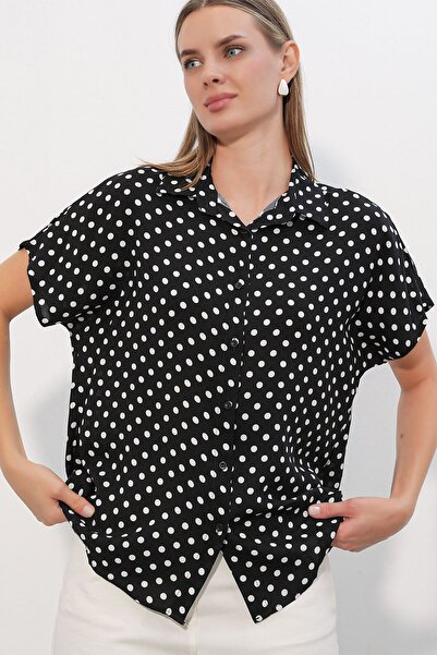 Hiccup Bdart Patterned Crepe Viscose Buttoned Shirt