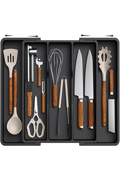 ANYUAN Cutlery Drawer Organizer, Adjustable And Extendable Cooking Utensil Tr...