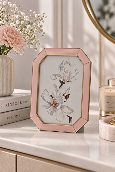 Eq deco Blush Gold Metal Fotoğraf Çerçevesi 10x15 cm Modern Dekoratif Masaüst...