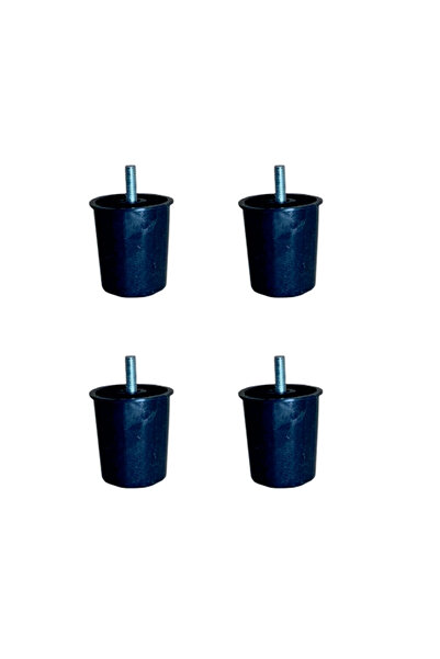 Lovesta Home Baza Plastic Foot - 58mm - Black M.3/8 Hks277 - 4 Pieces