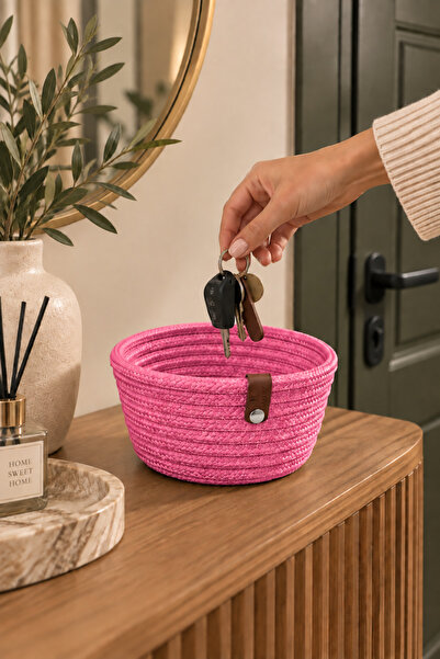 MaVaux Fleur Decorative Wicker Organizer Basket – Wardrobe, Entrance Organize...