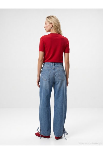 Dilvin 72359 Blugi cu detalii fundite, 100% bumbac