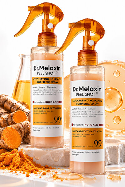 Dr.Melaxin Peel Shot Dual Kojic Acid & Turmeric Body & Foot Care Spray - 200m...