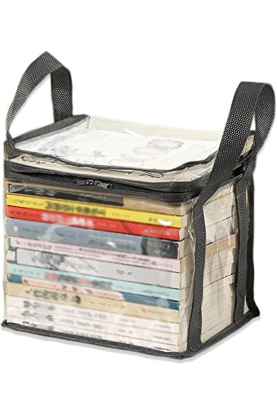 Yelajoy Clear Book Storage Bag, Collapsible Display Case with Lid and Lifting...