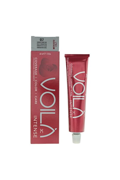 Intercosmo Voila 3C Intense, Μόνιμη Βαφή Μαλλιών, 07N Μπλε Διορθωτικό, 60 ml