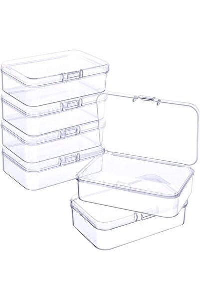 TERRIFI 12 Pieces Mini Plastic Clear Beads Storage Containers Box for Collect...