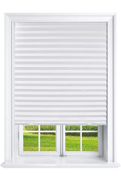 SYOSI Cordless Temporary Shades, Pleated Window Paper Shades Light Filtering ...