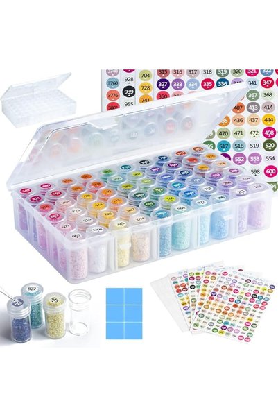KASTWAVE 60 Slots Diamond Painting Storage Containers, for Organizing and Sto...