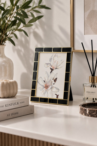 Eq deco Gold Noir Metal Fotoğraf Çerçevesi 10x15 cm Modern Dekoratif Masaüstü...