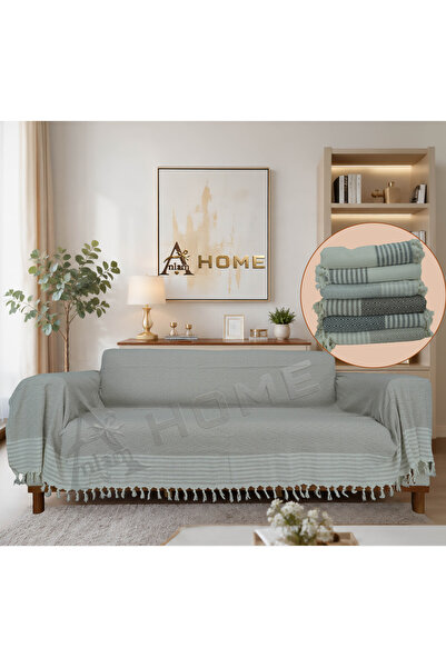 AnlamHome Uludağ %100 Pamuk Buldan Koltuk Örtüsü 300x200cm – Universal Çok Am...