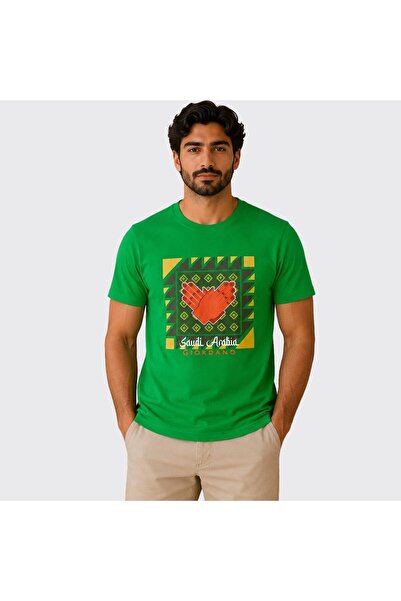Giordano Men's Slim Fit Saudi National Day Print Tee