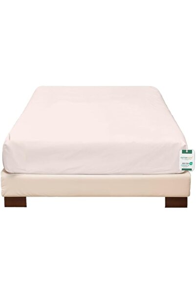 COTTON HOME ملاءة سرير فائقة النعومة، لون عاجي، مقاس فردي (90 × 190 + 20 سم)،...