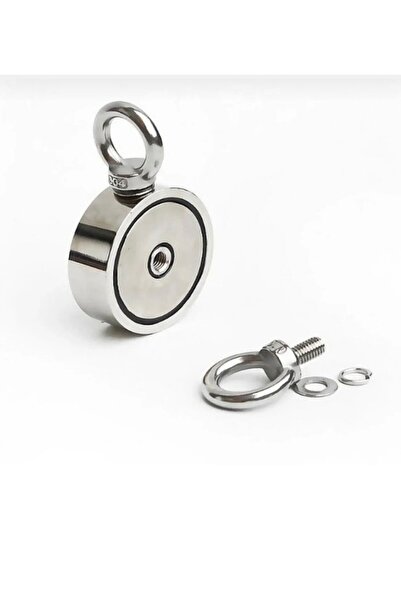 ONG Neodymium magnet with diameter 75mm with 2 ring hooks