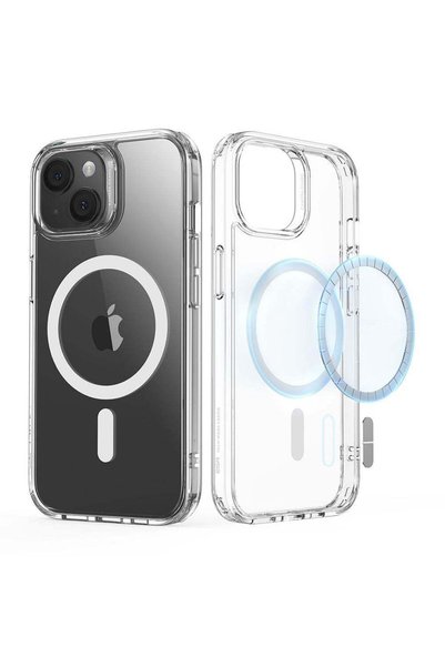 ESR Husă pentru iPhone 15 Plus, Classic Hybrid HaloLock, albastru - transparent