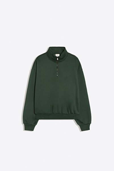 Bershka Yarım fermuar sweatshirt