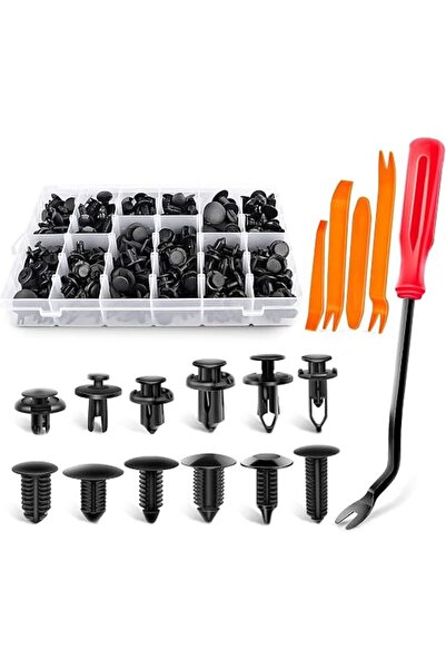 Nymmoata 240PCS Bumper Retainer Clips Car Plastic Rivets Fasteners Push Retai...