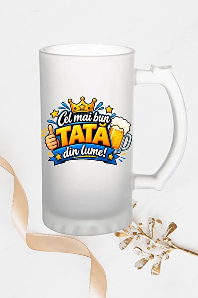 Arka9 Halbă de bere personalizată – „Cel mai bun TATĂ din lume!” – 500 ml