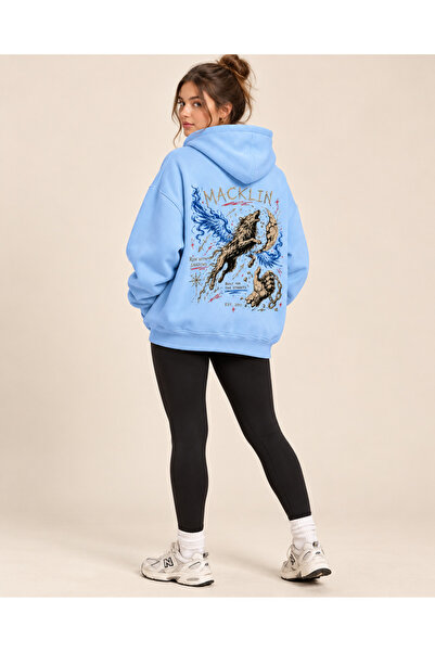 macklin Unisex Γυναικεία Ανδρικά Φούτερ με σχέδιο Wolf Shadow με στάμπα κειμέ...