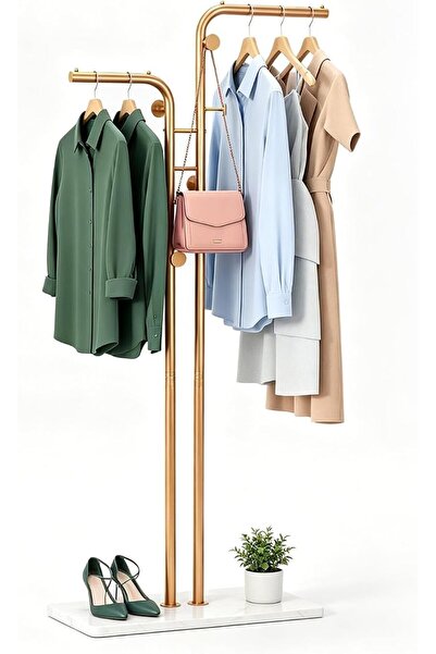 GENERAL Coat Rack Stand,Metal Coat Rack Freestanding, Double-pole Clothes Hat...