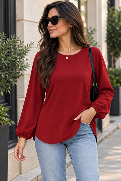 Kokosh moda Διαχρονική κομψότητα Γυναικεία μπλούζα με άνετη εφαρμογή, λαιμόκο...