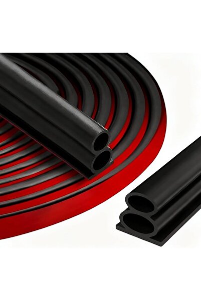 GoodTool Door Seal Strip, Black 8-Shaped Rubber Seal Strip, Self-Adhesive Doo...