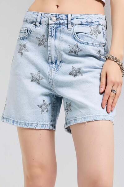 Generic Brand İtsbasic Women's Mini Tassel Denim Shorts