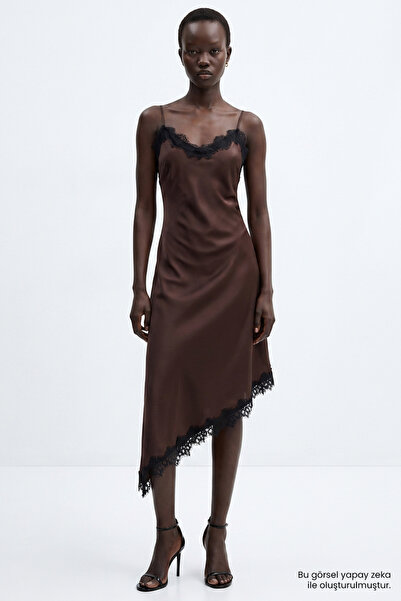 Exquise Satin Surface Adjustable Strap Slim Fit Dress