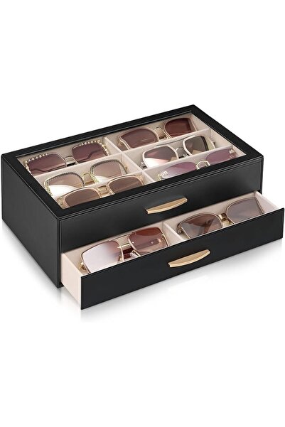 Lolalet Women’s Sunglasses Box Organizer, Eyewear Glasses Display Holder with...