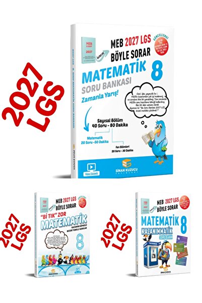 SİNAN KUZUCU YAYINLARI 8.sınıf LGS matematik soru bankası-bi tık zor soru ban...